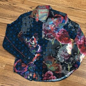 Robert Graham Men's Limited Edition In Full Bloom Button-Down Shirt XL